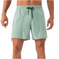 thumbnail image 1 of Mens Pantalones Cortos Atléticos Verano Color Sólido Suelto Deportes, Preathable Entrenamiento Fresco Correr Y Pantalones Cortos de Fitness, 1 of 9