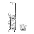 thumbnail image 4 of 3 Tier Large Laundry Hampers Metal Clothing Sorting Basket w/ Wheels Organizer Removable, 4 of 18