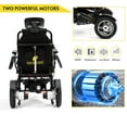 thumbnail image 5 of Fold And Travel Manual Recline Fold Electric Wheelchair Travel Ready Portable Power Chair Travel Companion for Seniors and Adults (1 Battery 15+ Miles Range, Black Frame), 5 of 5