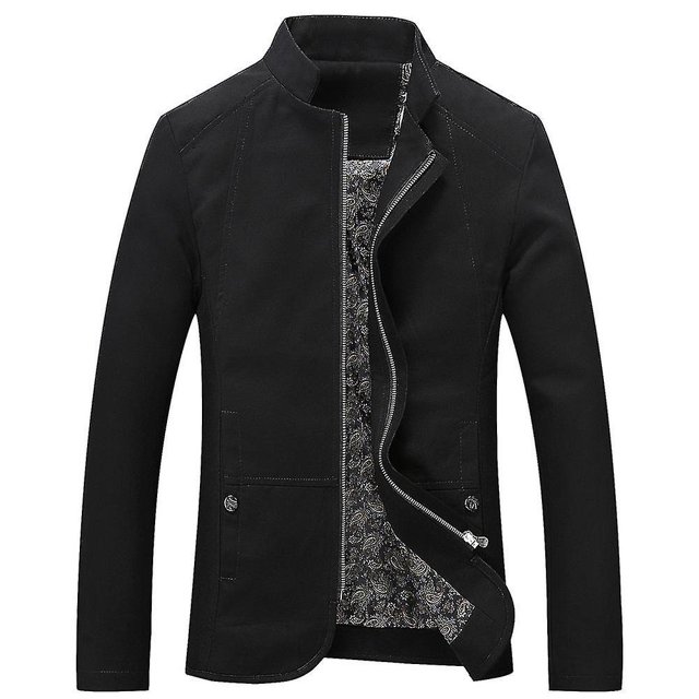Hombres Trench Coat Bomber Jacket Winter Zip Up Overcoat OutwearBlack5XL esquí esquí Gafas de esquí