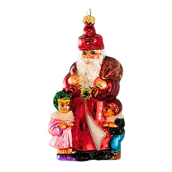 Christopher Radko Company 5.50In Gather Round, Glass, Ornament Santa Christmas 972100