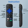 thumbnail image 5 of (2 Pack) Replacement Remote Control for Roku TV - Compatible with TCL/Hisense/Onn/Philips Roku Smart TVs, No Pairing Needed (Not for Roku Stick/Box/Players), 5 of 8