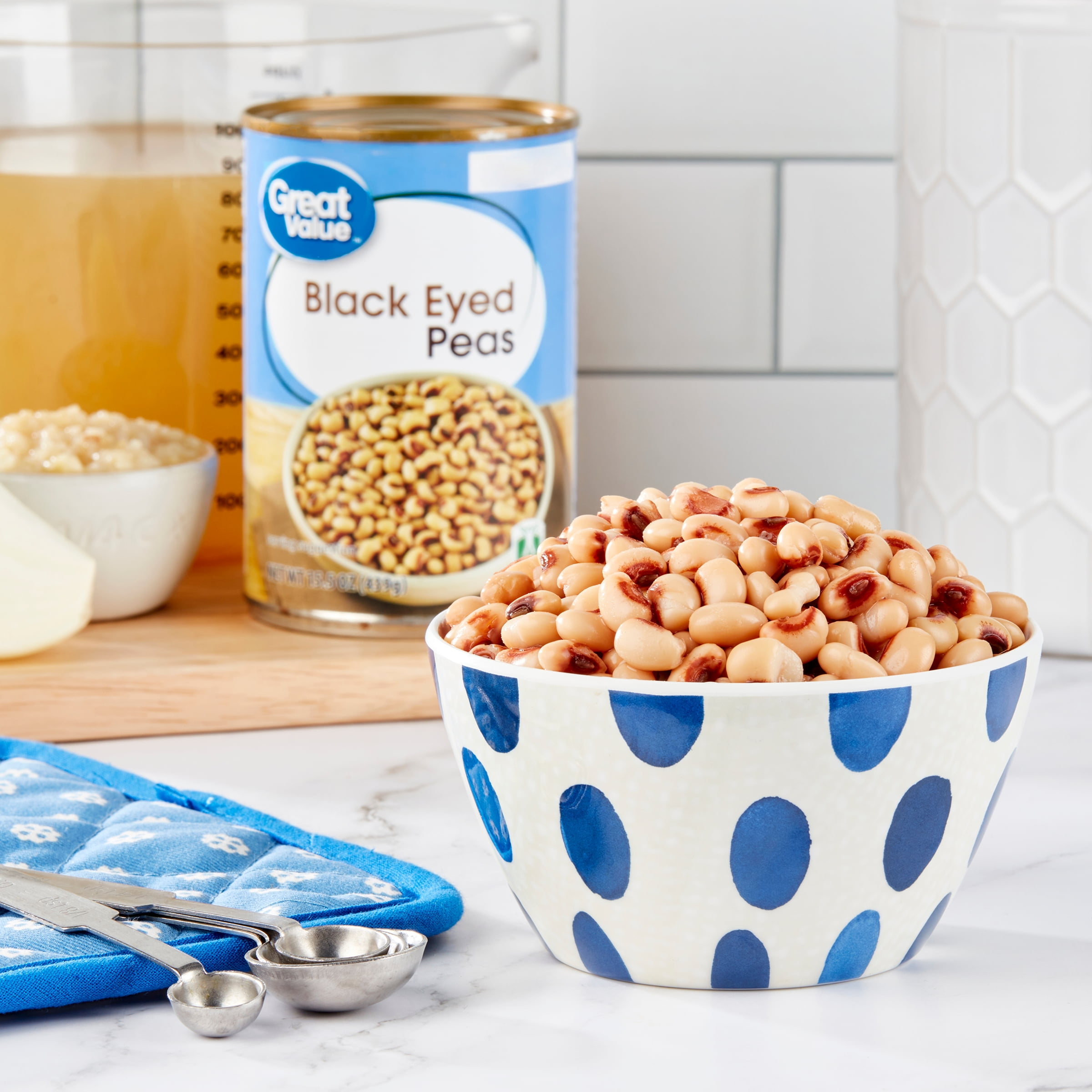 Great Value Canned Black Eyed Peas, 15.5 oz Can