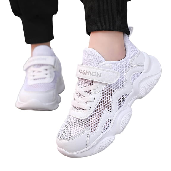 Toddler Shoes,Children Running Shoes Trainers Sports Boys Indoor Outdoor Athletic Casual Footwear,Toddler Boy Shoes,White,7-8 Years