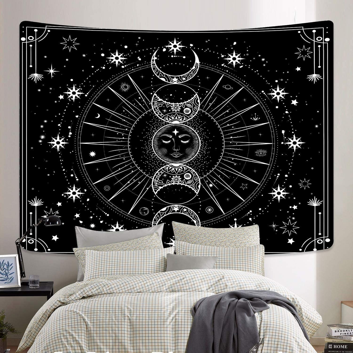 Dorm Home 51.2 x 59.1 Inches Black Pink Tapestry For Bedroom Aesthetic Sun and Moon Wall Tapestry Psychedelic Mystic Wall Hanging Decor for Living Room Dorm Home 51.2 x 59.1 Inches Black Pink Tapestry For Bedroom Aesthetic Sun and Moon Wall Tapestry Psychedelic Mystic Wall Hanging Decor for Living Room