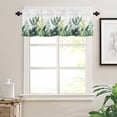 thumbnail image 3 of Green Leaves Valances for Windows Farmhouse Kitchen Curtains Valances Rod Pocket Valance Curtains for Kitchen Windows Summer Botanical Tropical Plants Leaf Window Valances for Bathroom 42"x12", 3 of 6