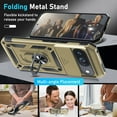 thumbnail image 4 of KOMI Case Compatible with Google Pixel 9/9 Pro Built in Slide Camera Lens Cover+Screen Protector+Finger Ring Holder Kickstand,Heavy Duty Shockproof Full Body Protective Phone Cover, Gold, 4 of 5
