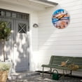 thumbnail image 3 of Wall Clock Battery Operated Beach Coastal Theme Indoor Outdoor Waterproof Decor for Bathroom Bedroom Patio Pool Home (8 Inch,Blue), 3 of 6