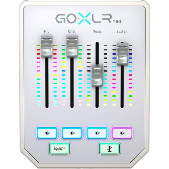 TC Helicon GoXLR Mini USB Streaming Mixer with USB/Audio Interface - White