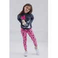thumbnail image 2 of Disney Minnie Mouse Little Girls Pullover Fleece Hoodie and Leggings Outfit Set Little Kid to Big Kid, 2 of 5