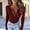 Wine, variant on Womens Tops Long Sleeve Henley Shirts Fitted Low Cut Tops Ribbed Zipper V Neck Fall Shirts Blouses Wine