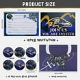 thumbnail image 6 of Set of 16 Black Ravens birthday party invitations with matching envelopes and stickers, Baltimore themed football game invitations, can also be used for collection and party decorations, 6 of 7