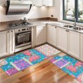 thumbnail image 3 of Kitchen Rugs Sets Of 2,Bohemian Pioneer Flower Patchwork Anti Fatigue Kitchen Mat Rugs Non Slip Washable,Decorative Kitchen Floor Mats for Kitchen,Sink,Laundry,17"X47", 3 of 5