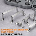 thumbnail image 4 of 10pack Square Pipe Clamp 120x120mm 304 Stainless Steel Tube Buckle, Silver, 4 of 6