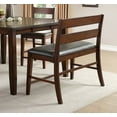 thumbnail image 3 of Transitional Cherry Finish 6pc Counter Height Dining Set Table with Extension Leaf Bench 4 High Chairs Classic Style, 3 of 7