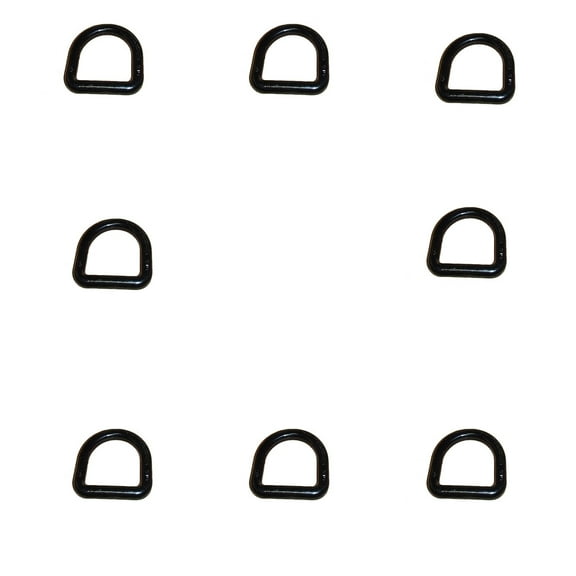 RAParts 8 Pack of Weld-On D-Rings for Trailers Caravans Mobile Homes RVs Trucks and More