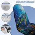 thumbnail image 5 of FOR U DESIGNS Glass Turtle Fish Coral Print Car Seat Towel Cover with Sweat Absorption, Soft and Washable Auto Seat Cover, Portable Athletic Running Towel for Hot Yoga, Gym, Workouts, 2 Pack, 5 of 7