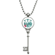 thumbnail image 1 of EsES Diseño de hoja de flores equivocado Colgante Collar Vintage Llavero Plata Joyas Unbranded M, 1 of 3