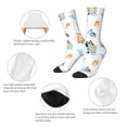 thumbnail image 3 of Masiiu Bluey Pattern Adult Crew Socks, Breathable Color-Block Mid-Calf Socks, Comfortable for Daily Wear and Sports, 3 of 6