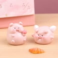 thumbnail image 3 of Pig You Happy Mini Ornament Cute Pig Doll Micro Resin Crafts Creative Student, 3 of 3