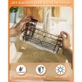 thumbnail image 3 of LEFEE Sink Caddy Kitchen Sink Organizer with Drain Pan Try Sponge Scrubber Brush Dishrag Dishcloth Holder Rack Counter Stainless Steel Rustproof, 3 of 7