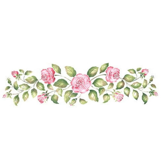 Small Rose Border Wall Stencil 2415 by Designer Stencils