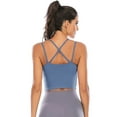 thumbnail image 3 of Women Sling Tube Top Wrapped Chest Female Vest with Pads Tank Yoga Bras, 3 of 8
