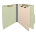 thumbnail image 2 of 25 Pt. Pressboard Classification Folders, 2/5 Cut ROC Top Tab, Letter Size, 1 Divider, Pale Green (Box of 10), 2 of 8