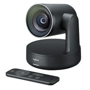 Logitech Rally 4K (2160P) Web Cam with Adjustable Mount, Black, Auto Focus