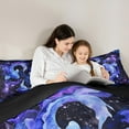 thumbnail image 4 of Manfei Goldfish 7pcs Bedding Comforter Set,Constellation Horoscope Queen Bedding Sets,Purple Blue Ombre Queen Sheet Sets For Girls Boys,Luxury Bedroom Decor Reversible, 4 of 8