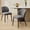 Linen | Dark Gray, variant on Upholstered Dining Chairs Set of 2, Modern Fabric Dining Room Kitchen Side Chair with Padded Seat and Wood Legs for Restaurant/Cafe