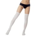 thumbnail image 4 of iB-iP Women's Navy Stripes Sports Football Style Hold-up Thigh High Long Socks, 4 of 7