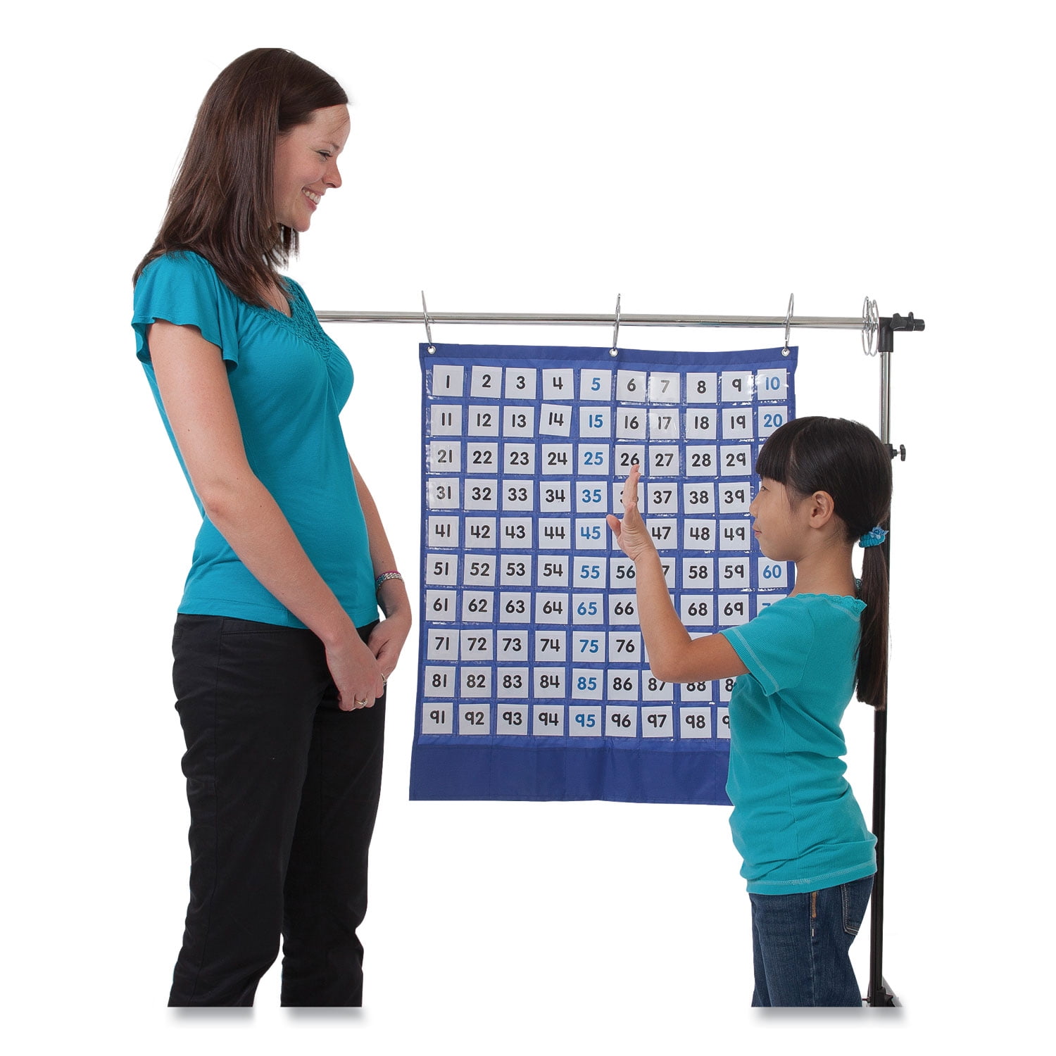 Carson-dellosa Education Hundreds Pocket Chart With 100 Clear