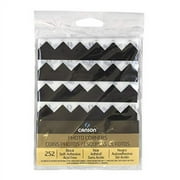 Canson Self Adhesive Photo Corners, Peel-Off Archival Quality, Black, 252-Pack (100510395)