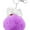 Purple, variant on Faux Fur Pom Keychain w/Bow Baby Blue
