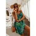 thumbnail image 4 of Yesfashion Women's Sundress Halter V Neck Tie Back Sleeveless Ruffle Mini Short Summer Beach Dresses, 4 of 5