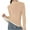 Khaki, variant on Camisole Tops for Women Winter Women's Double Layered Velvet Round Neck with Plush and Thickened Bottom Top