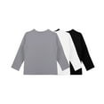 thumbnail image 6 of Grblisyd 3 Pack Girls Long Sleeve Shirts Fall Trendy Plain Shirts Size 10-12 Kids Crewneck Tshirts Cute Girls Tops Teen Girls Clothes ,Gray-White-Black 8-9Y, 6 of 6