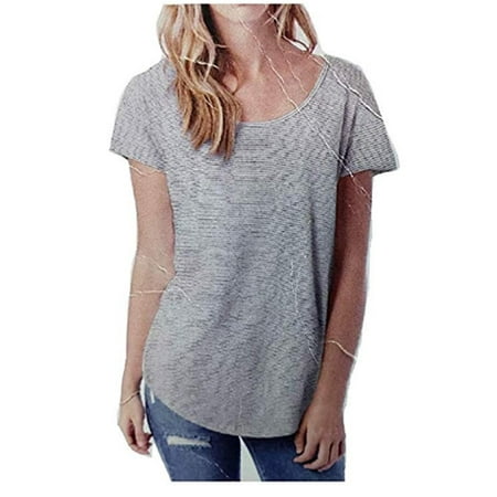 Alternative Women's Origin Short-Sleeve T-Shirt (Eco Ivory Seaside Stripe, Medium)