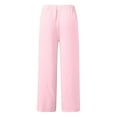 thumbnail image 6 of Labakihah Wide Leg Pants For Women Womens Trousers Wide Leg High Waist Trouser Fit Loose Yoga Long Pants Pink, 6 of 7