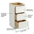 thumbnail image 5 of Modern 3-Drawer Kitchen Base Cabinet, Soft-Close Pots & Pans Storage (Available in 18" & 24" Widths), 5 of 6