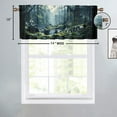 thumbnail image 4 of Waterfall Landscape Window Curtain Valances Spring Forest Natural Scenery Privacy Decorative Rod Pocket Short Window Valance Curtains 54 by 18 in, 1 Panel, 4 of 6