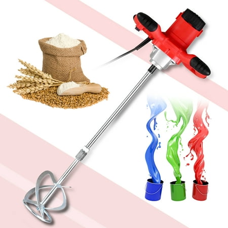 2100W Electric Cement Mixer Stirrer 6-Speed Handheld Concrete Mixer for