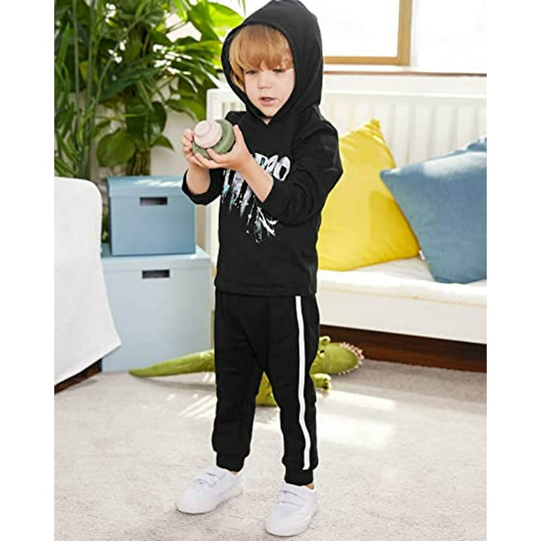 Gyratedream Clearance Toddler Baby Boy Graffiti Letter Hoodie Pants 2PCS Outfits Clothes