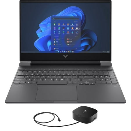 HP Victus 15-fb Gaming Laptop (AMD Ryzen 5 7535HS 6-Core  15.6in 144 Hz Full HD (1920x1080)  GeForce RTX 2050  8GB DDR5 4800MHz RAM  512GB SSD  Win 11 Home) with G2 Universal Dock