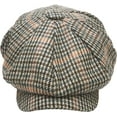 thumbnail image 5 of Brown Oversized Herringbone Wool Blend Applejack Newsboy Ascot Cabbie Ivy Hat, 5 of 8