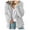 Grey, variant on Women's Winter Coat Warm Shearling Long Sleeve Outerwear Jacket with Stand Collar for Cold Weather