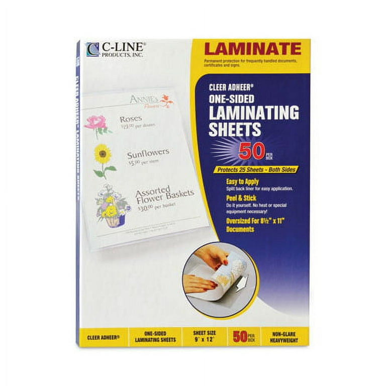 Cleer Adheer Self-Adhesive Laminating Film, 2 mil, 9 Cleer Adheer Self-Adhesive Laminating Film, 2 mil, 9