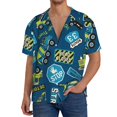thumbnail image 3 of Honeii 's Dump Truck for men's short-sleeved button-up collared shirt featuring a pocket, perfect for beach vacations, and travel adventures., 3 of 5