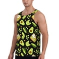 thumbnail image 2 of Daiia Avocado Toast Printed Men's Quick Dry Fit Muscle Tank Top Slim-Fit Tank Workout Tank Top Lightweight Sports Tank Top-Large, 2 of 7